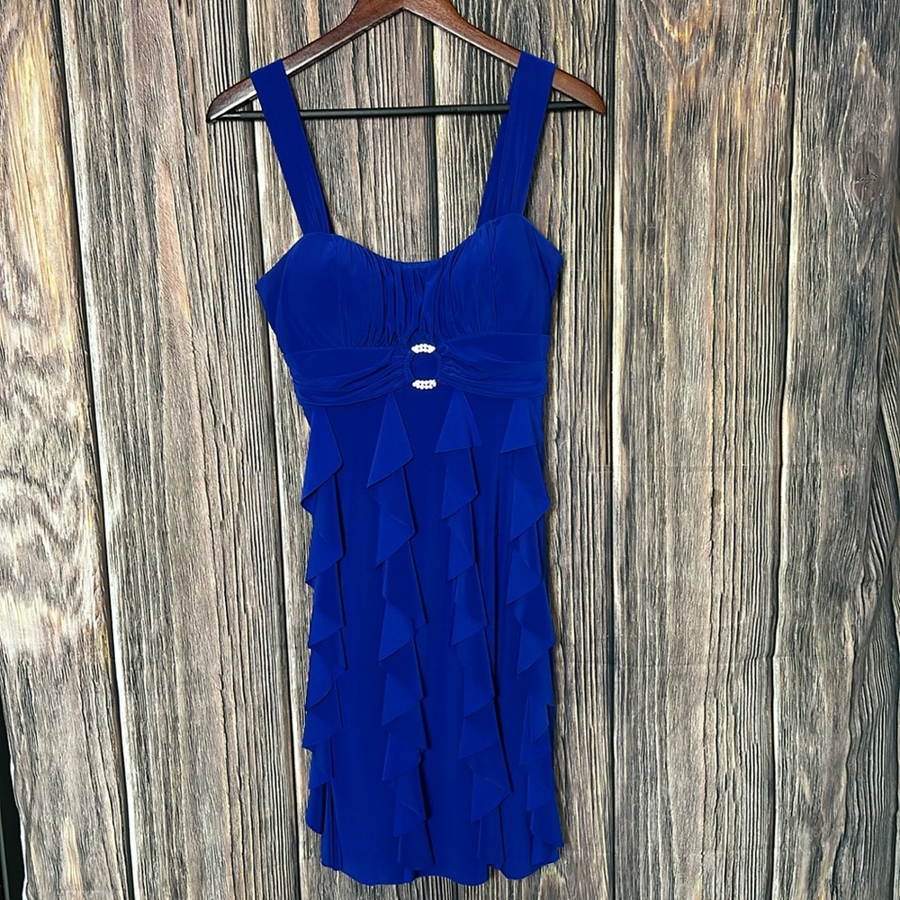 BETSY& ADAM COBALT BLUE SLEEVELESS Women COCTAIL DRESS Size 10